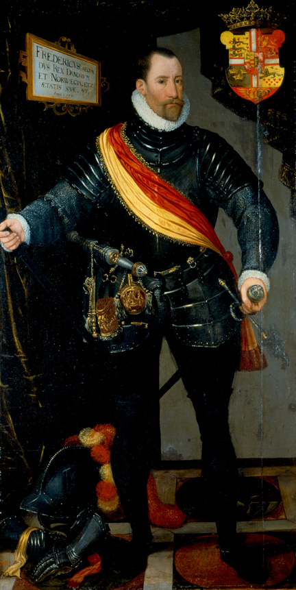 Portret   Frederika II namalowany przez  Hansa Knipera 
                                                               Zamek Frederiksborg w Hillerød
